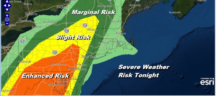 Severe Weather Risk Tonight