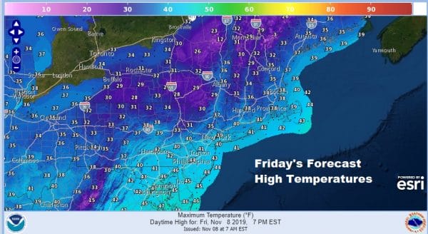 Cold Friday Saturday Warmer Sunday Another Cold Air Mass Next Week