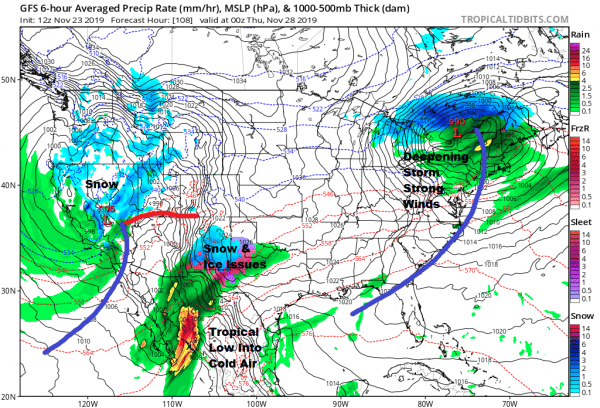 Overnight Rains Moving Northeast Weather Improves Early Week Wind Howls Thanksgiving