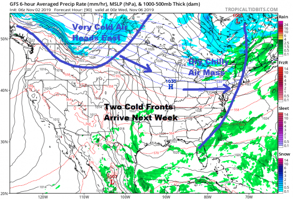 Chilly Dry Mainly Sunny Weekend Colder Pattern Develops Late Next Week