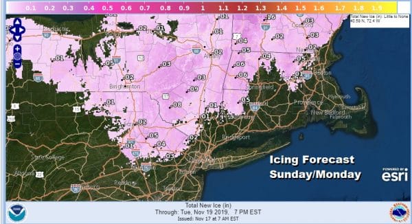 Ocean Effect Snow As Coastal Carolina Storm Moves Northward