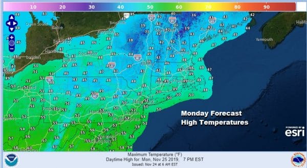 Overnight Rains Moving Northeast Weather Improves Early Week Wind Howls Thanksgiving