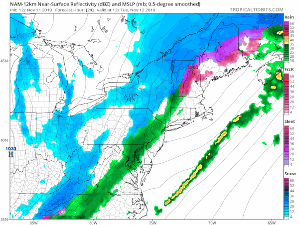 Arctic Cold Front Quick Burst Mix Snow Near Record Lows Wednesday Morning