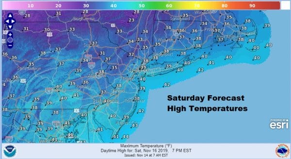 Warmer Air Friday Gives Way to Colder Weekend Coastal Storm Develops Off Carolinas