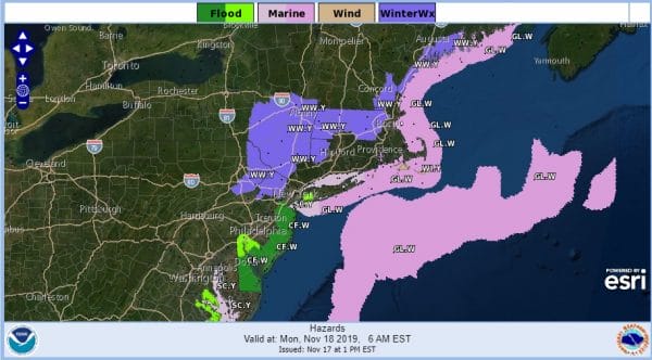 Winter Weather Advisory Coastal Flood Advisory & Warnings Posted 11172019
