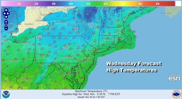 Showers Today Ahead of Cold Front, Rain Late Thursday Before Cold Arrives