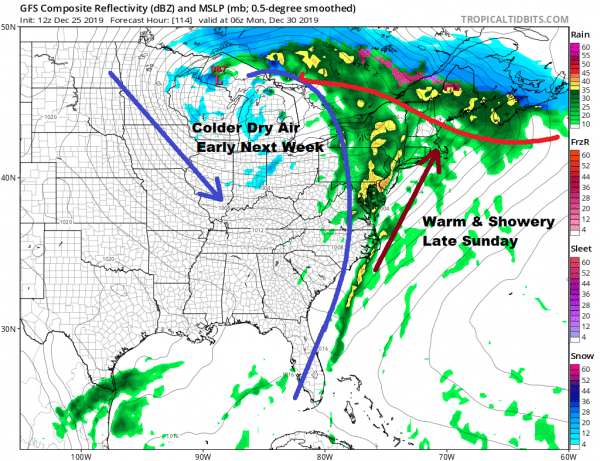 Merry Christmas Dry Calm Weather Continues Active Period Begins Sunday