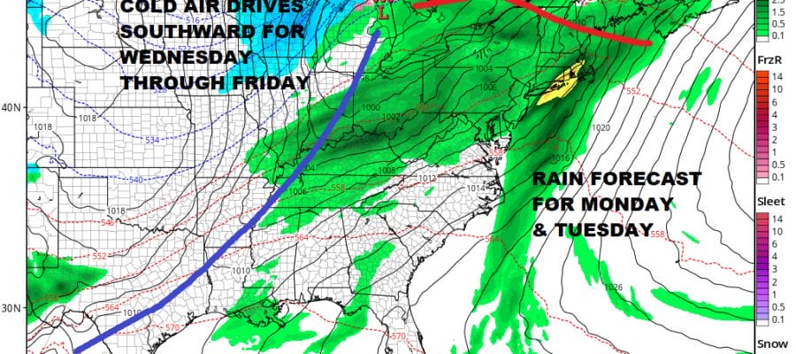 Showers Moving Through Clearing Tonight Nice Cold Weekend