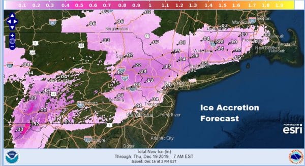 Winter Storm Warning NW New Jersey Advisories Expanded NE NJ, Significant Icing Inland