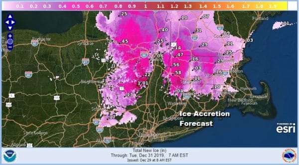 Ice Storm Winter Storm Warnings Upstate NY New England Advisories NE PA NW NJ