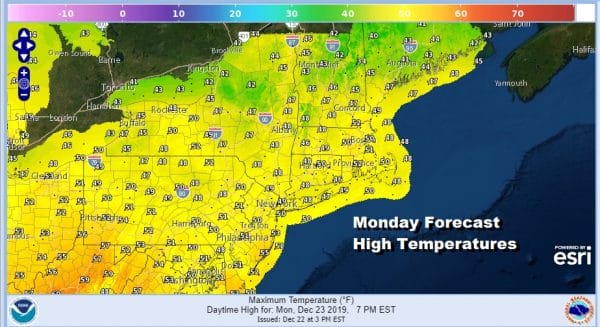 Hanukkah Christmas Calm Slightly Above Average Temperatures No Storms All Week