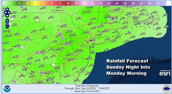 Warm Weekend Showers Late Sunday New Year's Eve New Year's Day Outlook