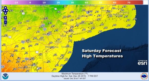 Last Weekend of 2019 Sunny Saturday Rain Sunday Into Monday