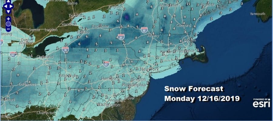 No Winter Weather Advisories Snow Coating to 2 Inches Then Ice Monday Night Rain Immediate Coast