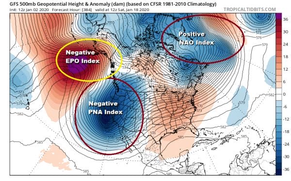 Long Range Unfavorable For Major Snow Events I-95 Corridor Next 2 Weeks