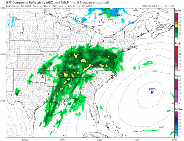 Happy New Year Some Sunshine Seasonal Temps. Rain Friday Weekend