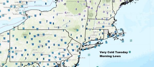 Cold Tuesday Temperatures Rebound Into Friday Cold Rain Weekend Snow Inland