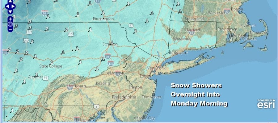 Snow Showers Overnight Chance For Snow Late Tuesday Into Tuesday Night