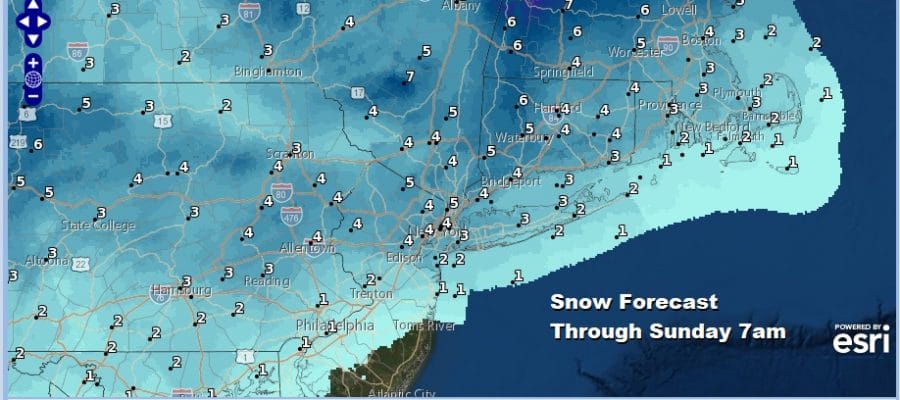 National Weather Service Snow Forecast Maps Saturday 01182020