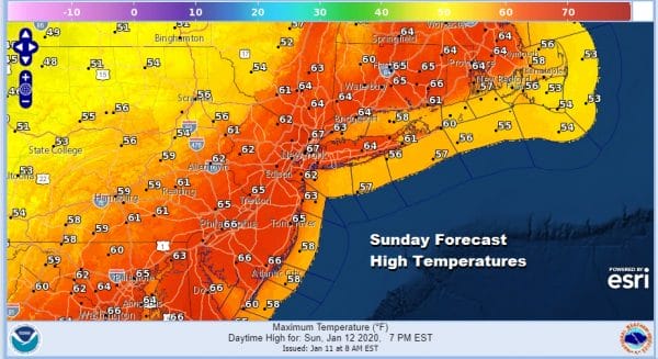 Record Temperatures Today Sunday Showers Thunderstorm Possible Overnight