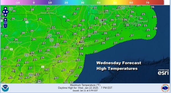 Temperatures Moderate Raw Rainy Weekend Snow Well Inland