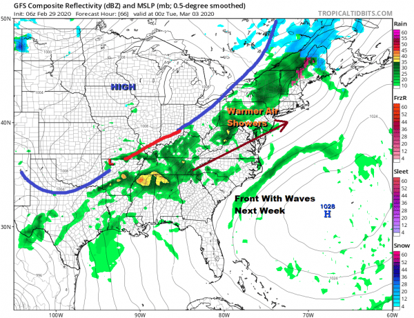 Cold But Dry Weekend Warm Up Next Week Showers Arrive Tuesday