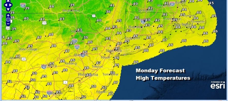 Rain Late Tonight Burst of Snow Inland, On & Off Rain Into Thursday, Very Cold Late Week