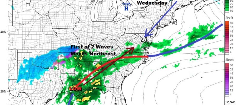 Warm Air Arrives With Snow/Rain Showers Monday Tuesday Warm Days
