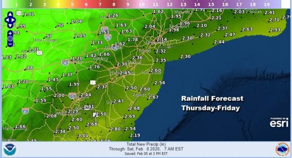 Winter Weather Advisories Inland Flood Watch For Heavy Rains Coast