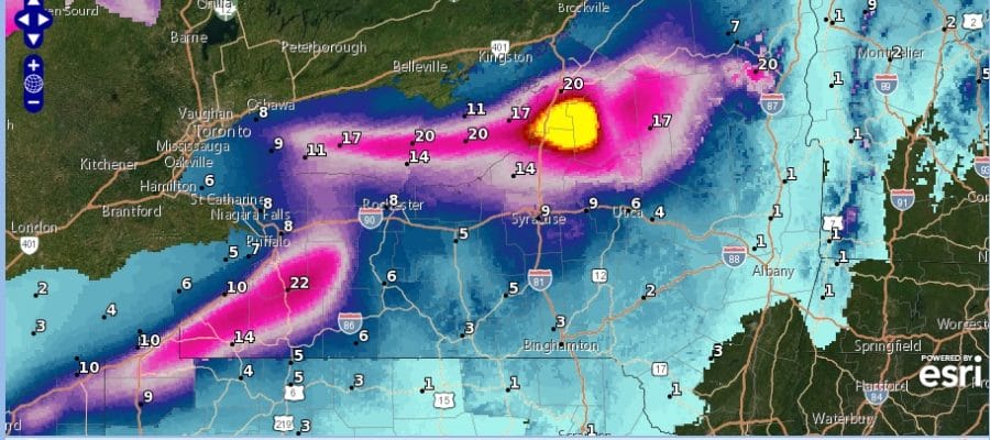 Wind Advisories Continue Lake Effect Snows Upstate Colder Air This Weekend