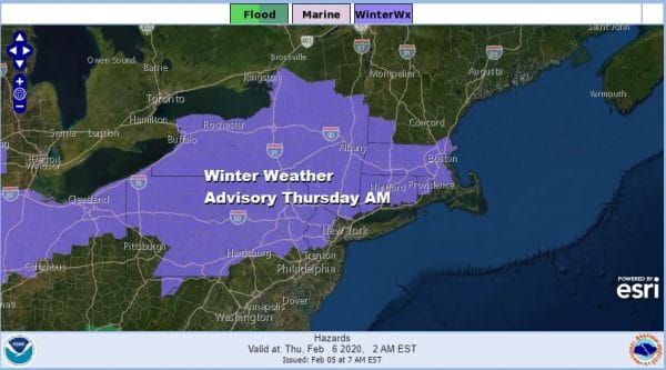 Winter Weather Advisory Overnight into Thursday Heavy Rain Thursday Night Into Friday