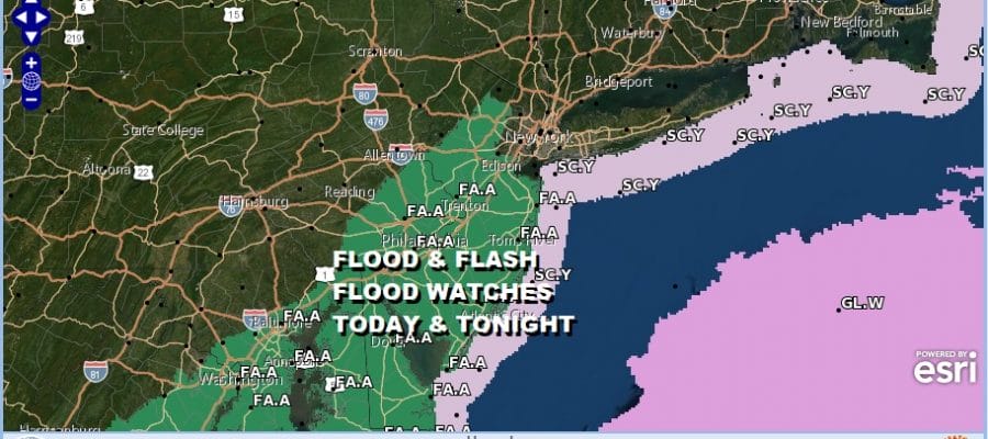 Major Storm Heavy Rains Late Today into Friday Flood Watches Posted
