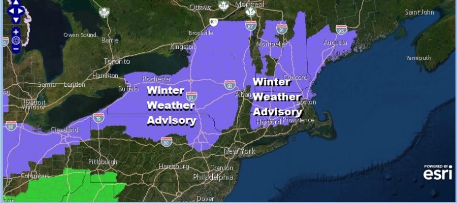 Winter Weather Advisory NE Pennsylvania Catskills & Northern Connecticut