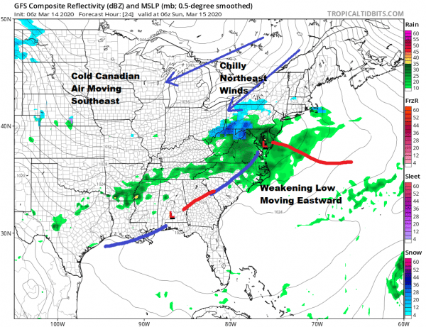 The Last Winter Weekend Arriving Clouds Rain or Snow Shower Tonight Sun Returns Sunday