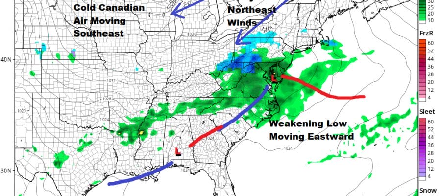 The Last Winter Weekend Arriving Clouds Rain or Snow Shower Tonight Sun Returns Sunday