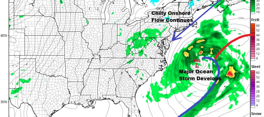 Major Ocean Storm Will Keep Us Unsettled Into Friday