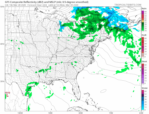 Rain Continues On and Off Overnight Gloomy Sunday For Most Areas