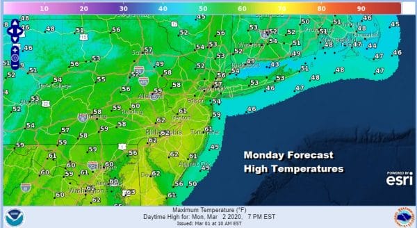 Monday Brings Warmer Temperatures Showers Later Monday Night Into Tuesday