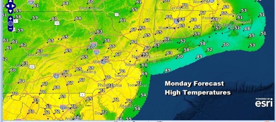 Springlike Sunday Monday Showers Tuesday Minor Weather Systems This Week