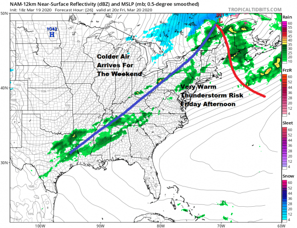 Warm Front Approaching Severe Weather Possible Friday Weekend Chilly