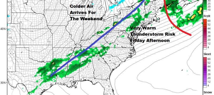 Warm Front Approaching Severe Weather Possible Friday Weekend Chilly
