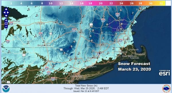 Winter Storm Warnings Catskills Berkshires Cold Rain Coast