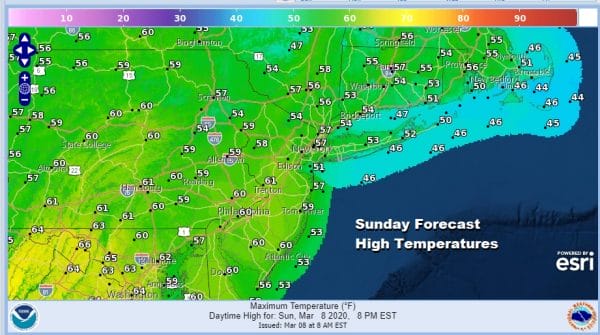 Springlike Sunday Monday Showers Tuesday Minor Weather Systems This Week