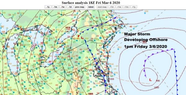 Major Ocean Storm Develops But Impacts Minimal Coast, Better Weekend Warm Up Next Week