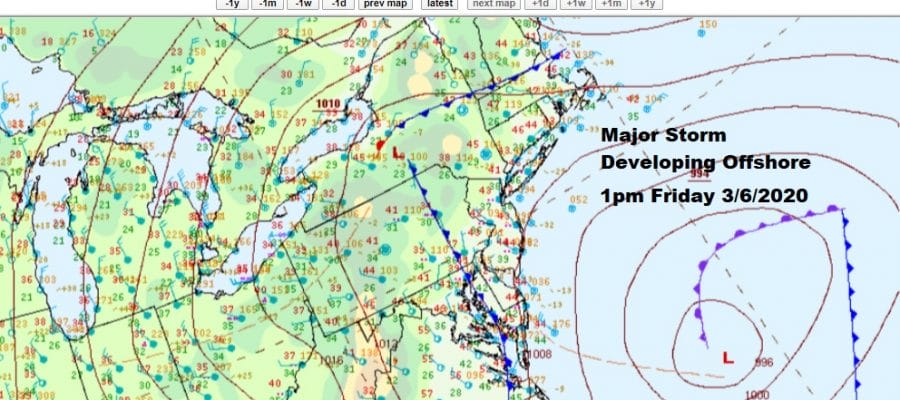 Major Ocean Storm Develops But Impacts Minimal Coast, Better Weekend Warm Up Next Week