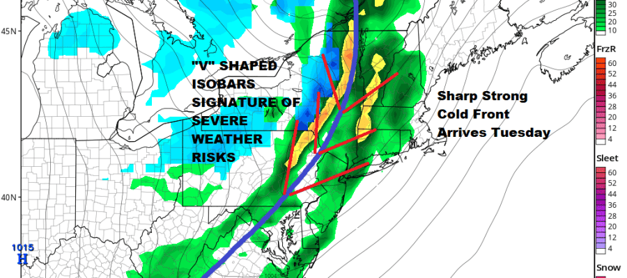 Coastal Storm Passes East Severe Weather Threat Tuesday More Storm Systems Long Range