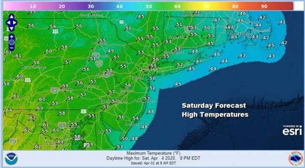 Coastal Storm Will Brush Southern New England Coastal NJ With Rain Overnight 