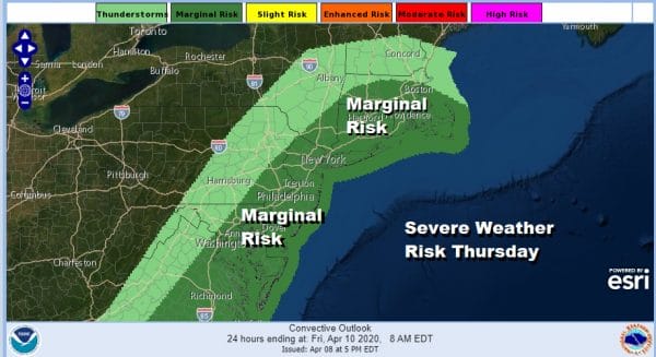 Severe Weather Shifts Into the East Thursday Easter Sunday Dry But Storm Nears At Night