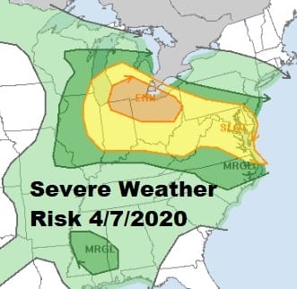 Severe Weather Risk Overnight Easter Weekend Outlook