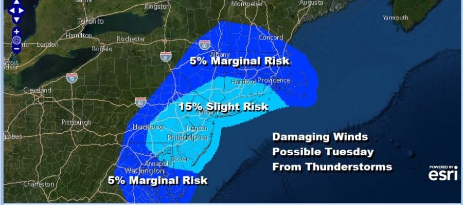 Severe Weather Risk Upgraded Tuesday Long Range Active & Wet